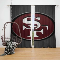 Awarded NFL Football Club San Francisco 49ers Window Curtain