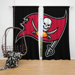 Awarded NFL Football Club Tampa Bay Buccaneers Window Curtain