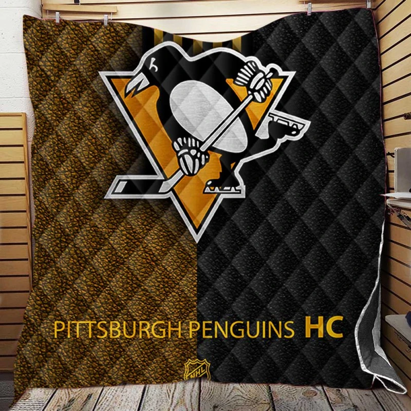 Awarded NHL Team Pittsburgh Penguins Quilt Blanket