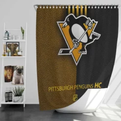 Awarded NHL Team Pittsburgh Penguins Shower Curtain