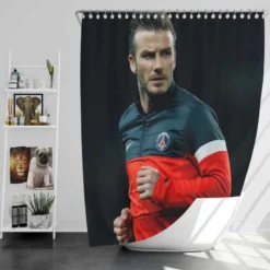 Awarded PSG Football Player David Beckham Shower Curtain