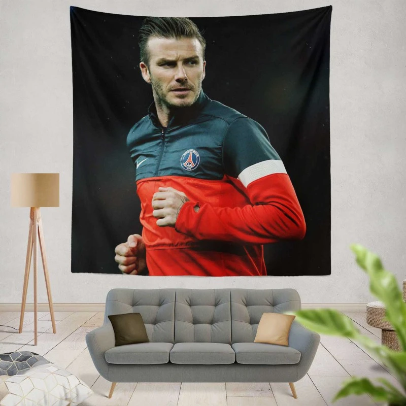 Awarded PSG Football Player David Beckham Tapestry