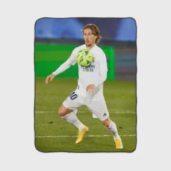 Awarded Soccer Player Luka Modric Fleece Blanket 1