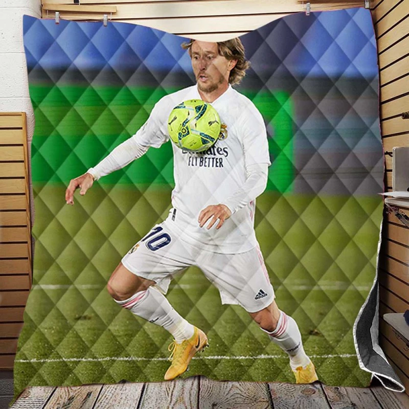 Awarded Soccer Player Luka Modric Quilt Blanket