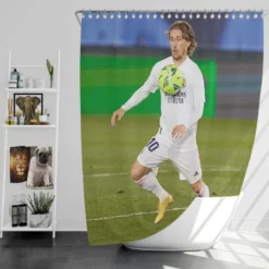 Awarded Soccer Player Luka Modric Shower Curtain