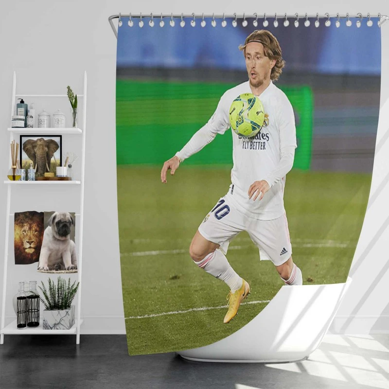 Awarded Soccer Player Luka Modric Shower Curtain