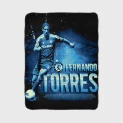 Awarded Spanish Football Player Fernando Torres Fleece Blanket 1