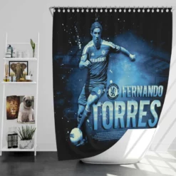 Awarded Spanish Football Player Fernando Torres Shower Curtain