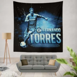 Awarded Spanish Football Player Fernando Torres Tapestry