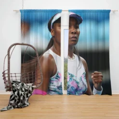 Awarded Tennis Player Venus Williams Window Curtain
