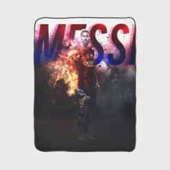 Barca Captain Lionel Messi Football Player Fleece Blanket 1