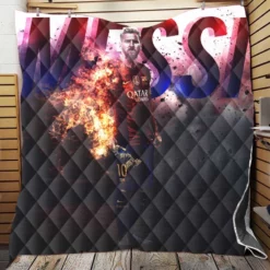 Barca Captain Lionel Messi Football Player Quilt Blanket