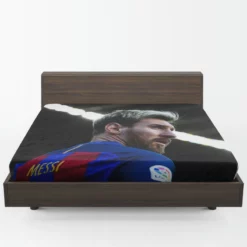 Barca LaLiga Football Player Lionel Messi Fitted Sheet 1