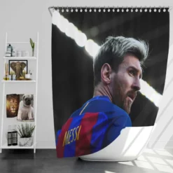 Barca LaLiga Football Player Lionel Messi Shower Curtain