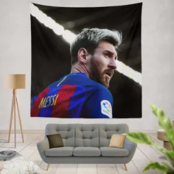 Barca LaLiga Football Player Lionel Messi Tapestry