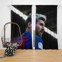 Barca LaLiga Football Player Lionel Messi Window Curtain