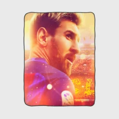 Barcelona Football Player Lionel Messi Fleece Blanket 1