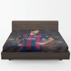 Barcelona Strong Player Luis Suarez Fitted Sheet 1