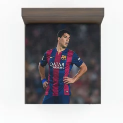 Barcelona Strong Player Luis Suarez Fitted Sheet