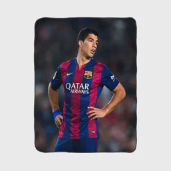 Barcelona Strong Player Luis Suarez Fleece Blanket 1