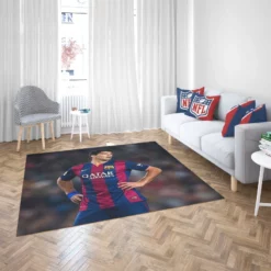 Barcelona Strong Player Luis Suarez Rug 2