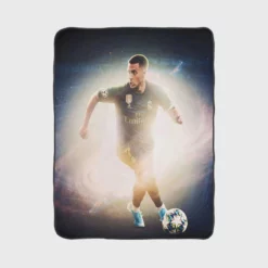 Belgian Professional Footballer Eden Hazard Fleece Blanket 1