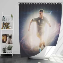 Belgian Professional Footballer Eden Hazard Shower Curtain