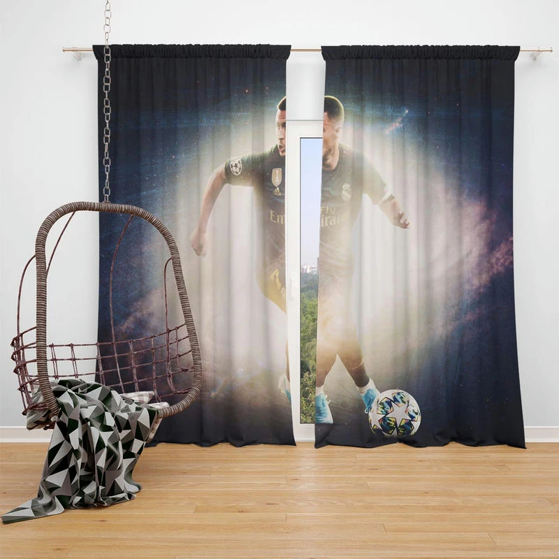 Belgian Professional Footballer Eden Hazard Window Curtain