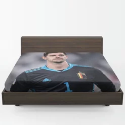 Belgium Football Player Thibaut Courtois Fitted Sheet 1