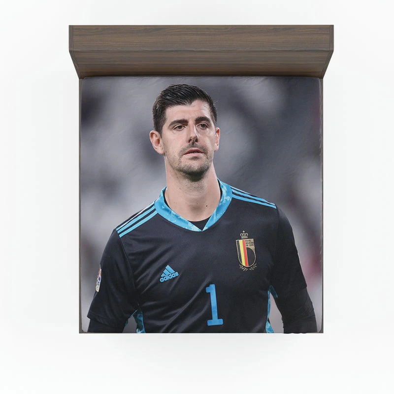 Belgium Football Player Thibaut Courtois Fitted Sheet