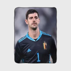 Belgium Football Player Thibaut Courtois Fleece Blanket 1