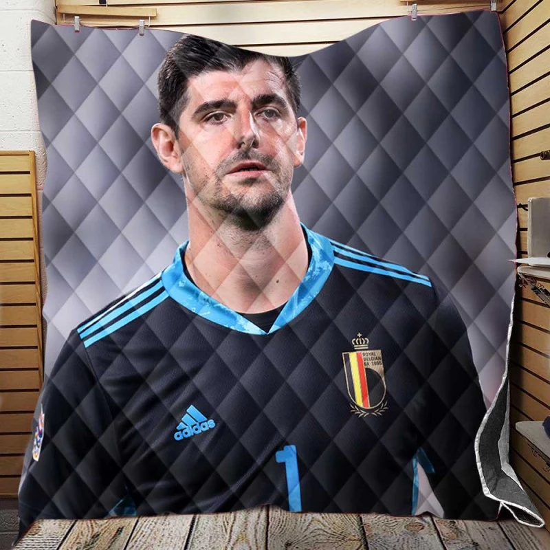 Belgium Football Player Thibaut Courtois Quilt Blanket