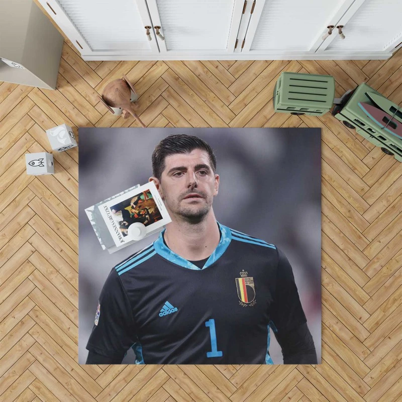 Belgium Football Player Thibaut Courtois Rug