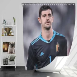 Belgium Football Player Thibaut Courtois Shower Curtain