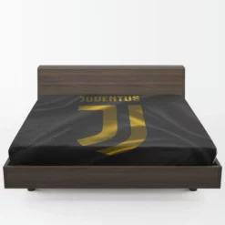 Black Flag Juve Football Club Logo Fitted Sheet 1