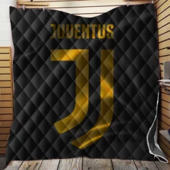 Black Flag Juve Football Club Logo Quilt Blanket