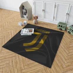 Black Flag Juve Football Club Logo Rug 1