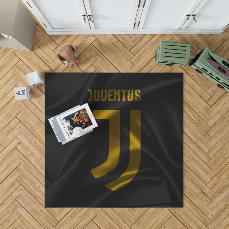 Black Flag Juve Football Club Logo Rug