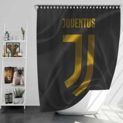 Black Flag Juve Football Club Logo Shower Curtain