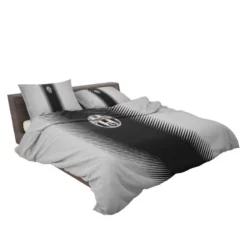 Black and White JuveSoccer Club Logo Bedding Set 2