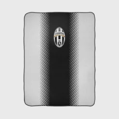 Black and White JuveSoccer Club Logo Fleece Blanket 1