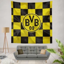 Borussia Dortmund BVB Excellent Football Club Tapestry