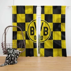 Borussia Dortmund BVB Excellent Football Club Window Curtain
