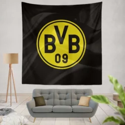 Borussia Dortmund BVB Exciting Football Club Tapestry