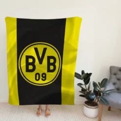 Borussia Dortmund BVB Football Club Logo Fleece Blanket