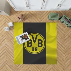 Borussia Dortmund BVB Football Club Logo Rug
