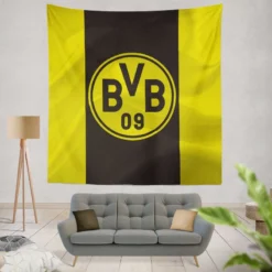Borussia Dortmund BVB Football Club Logo Tapestry