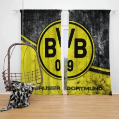Borussia Dortmund BVB Football Club Window Curtain