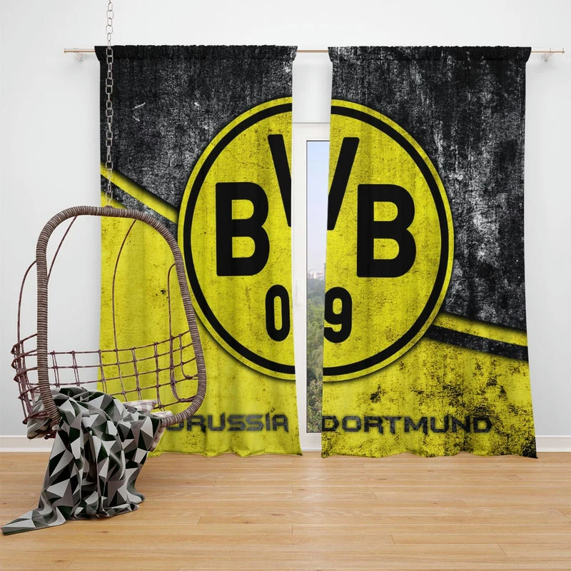 Borussia Dortmund BVB Football Club Window Curtain