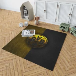 Borussia Dortmund BVB Powerful German Football Club Rug 1